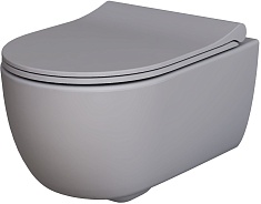 Ambassador Унитаз Abner подвесной безободковый серый матовый